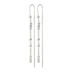 pilgrim kamari crystal drop silver earrings