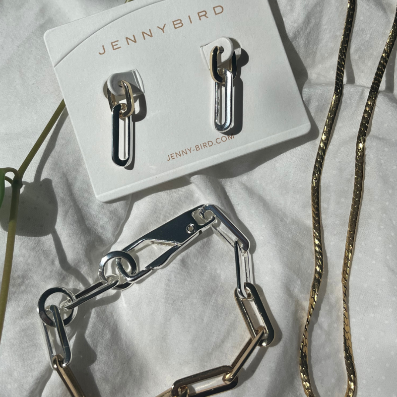 jenny bird teeni detachable link earring gold silver