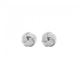 Ribboned Love Knot Stud Earring