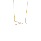 joydrop taurus gold cz zodiac necklace