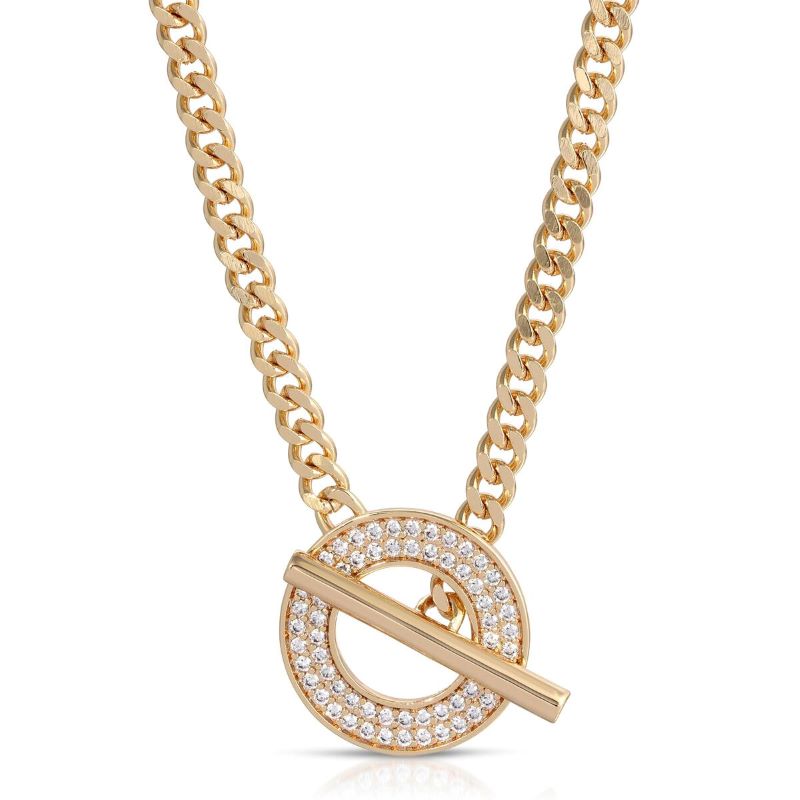 leeada iris chain cz gold necklace