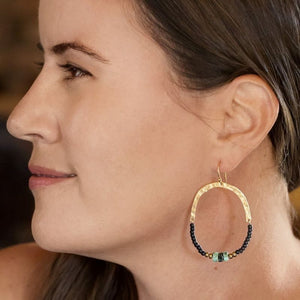 holly yashi rhea earring black gold turquoise