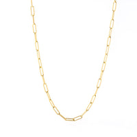 prima gold paperclip necklace