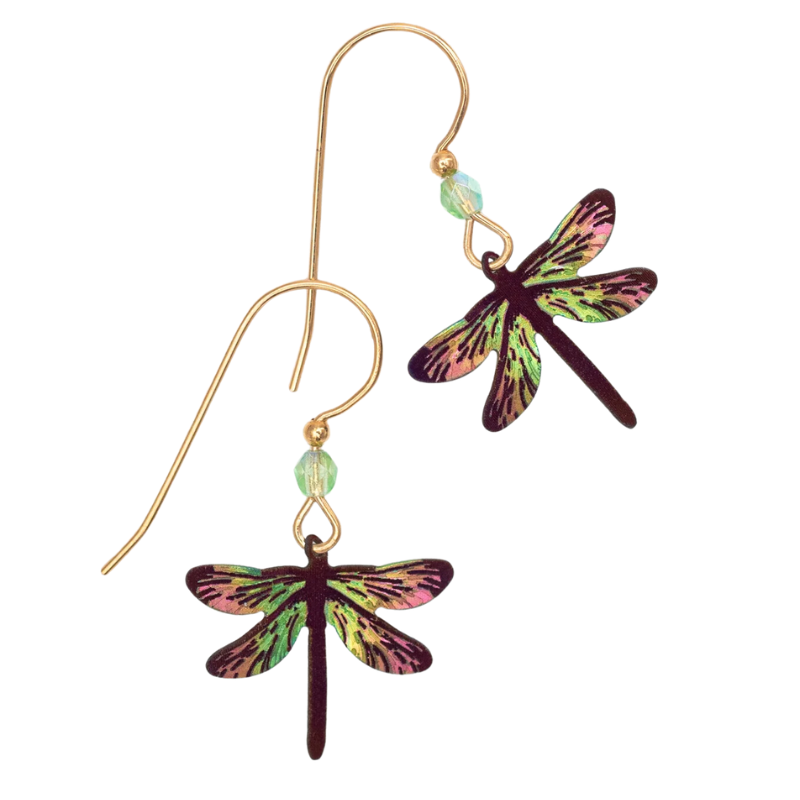 holly yashi dragonfly dreams gold green with envy earring niobium