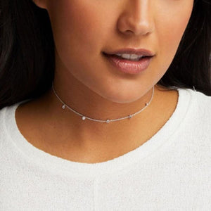 gorjana 5 disc choker silver necklace