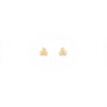 prima sterling silver gold trifecta stud earring