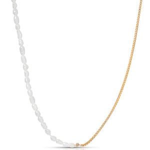 kozakh assunta gold pearl necklace