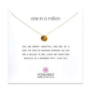 dogeared one in a million gold necklace