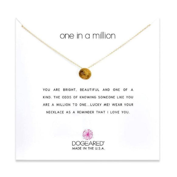 dogeared one in a million gold necklace