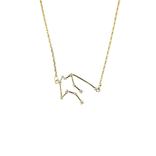 joydrop aquarius gold cz zodiac necklace