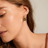 pilgrim love coin hoop gold earring