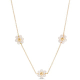 kozakh flores gold pearl choker necklace