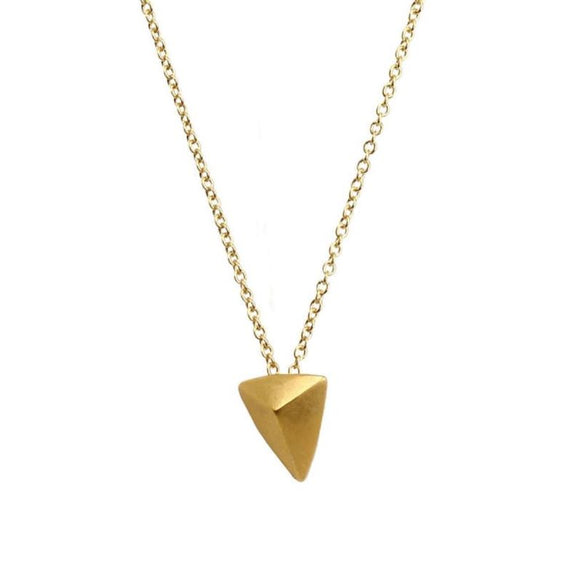 dogeared you are mighty pyramid gold necklace