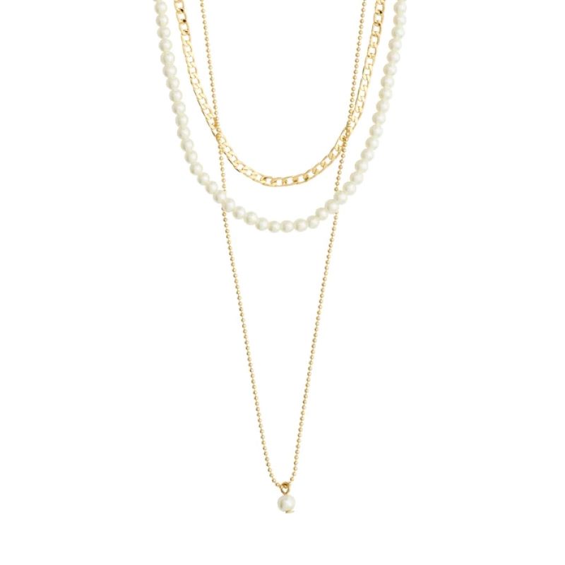 pilgrim baker 3 in 1 gold necklace