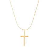 tai gold cross pendant necklace