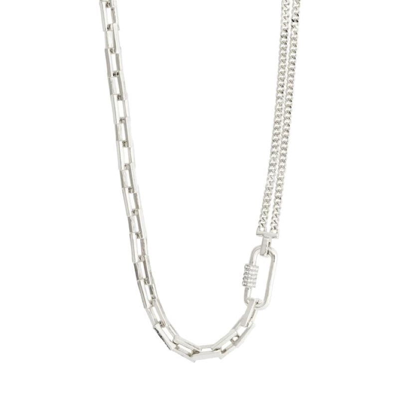 pilgrim be cable chain silver necklace