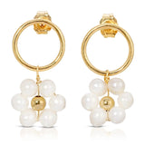 kozakh girasol gold pearl earring