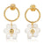 kozakh girasol gold pearl earring