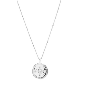 gorjana compass coin necklace silver