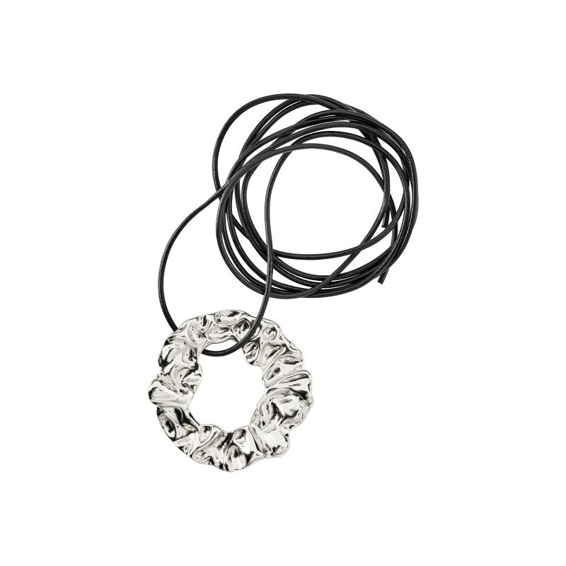 pilgrim pulse silver multi chain cord necklace