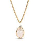 leeada aurora gold pearl pendant necklace