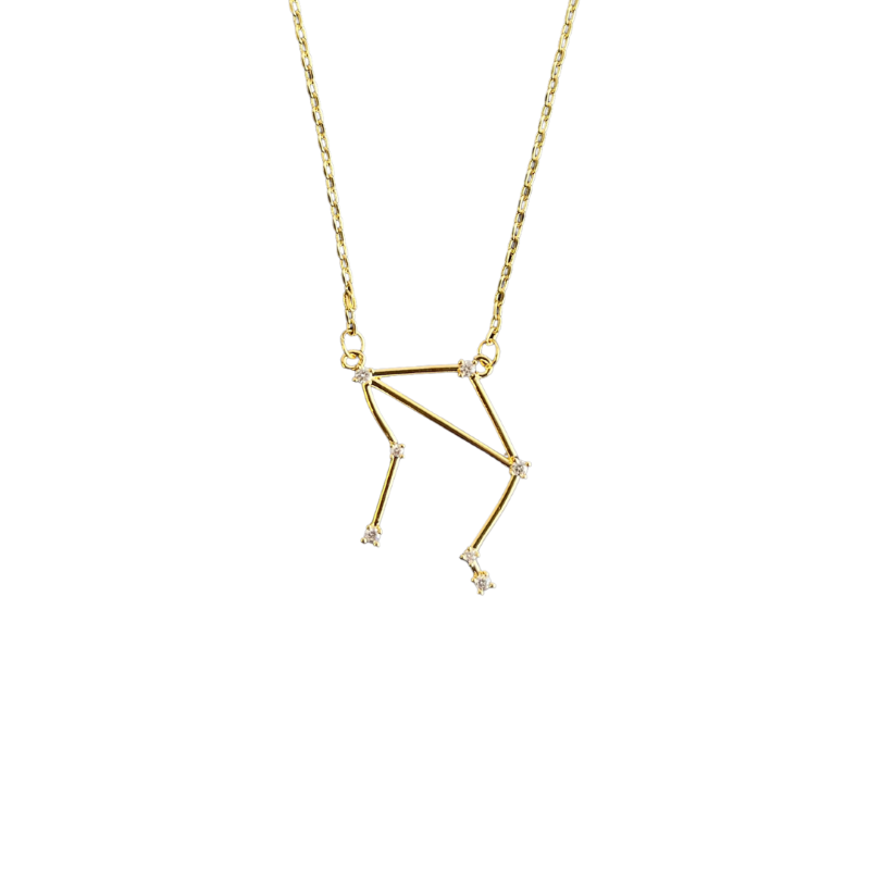 joydrop libra gold cz zodiac necklace