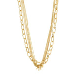 pilgrim pause cable curb gold chain necklace