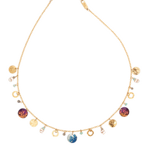 holly yashi coral reef gold multi coloured necklace niobium
