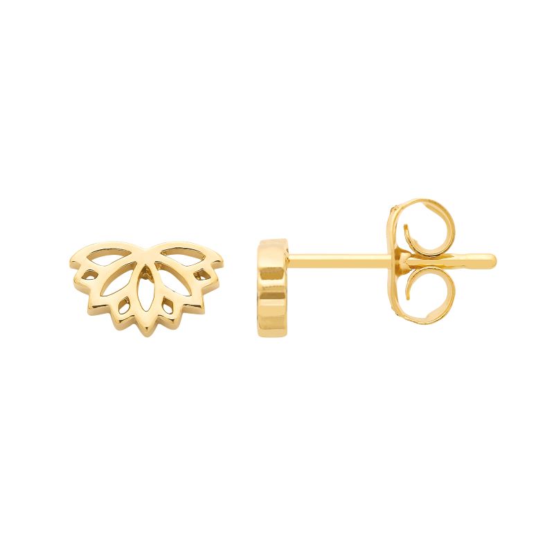 estella bartlett gold lotus stud earring