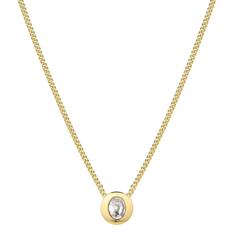 gorjana nova gold crystal cz necklace