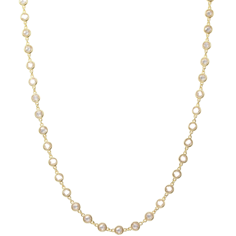 melinda maria shes so fire gold cz 36 inch necklace