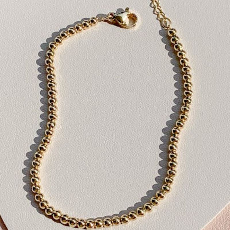 prima gold simple link bracelet