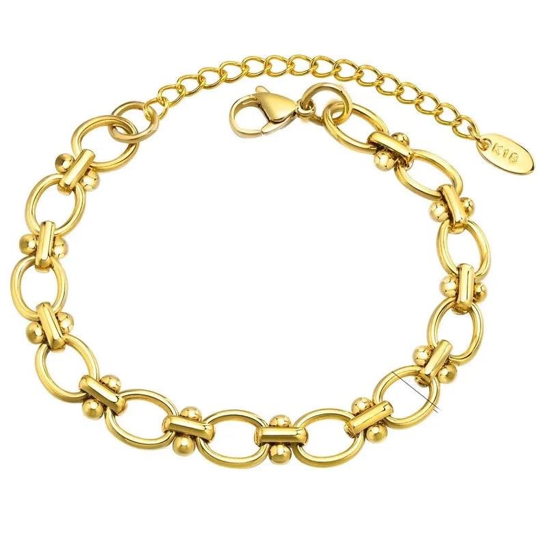 sahira gold oval link bracelet