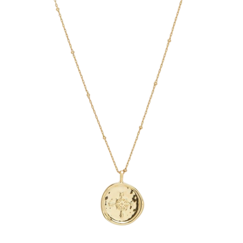 gorjana compass coin necklace gold