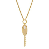 leeada kayla gold key pendant necklace