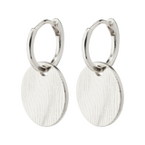 pilgrim love coin hoop silver earring