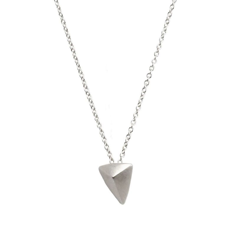 dogeared you are mighty pyramid silver necklace