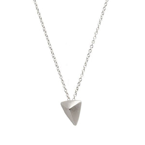 dogeared you are mighty pyramid silver necklace