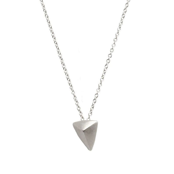 dogeared you are mighty pyramid silver necklace