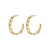 pilgrim julita gold semi hoop earring