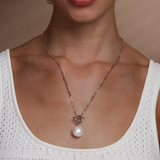 melinda maria lifes a ball silver pearl necklace
