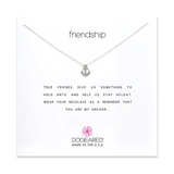 dogeared frienship anchor silver necklace
