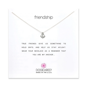 dogeared frienship anchor silver necklace