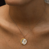 Mother of Pearl Coin Necklace