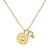 satya blue topaz gold sun pendant necklace