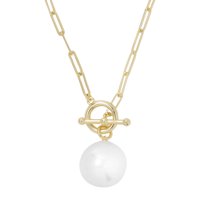 melinda maria lifes a ball gold pearl necklace