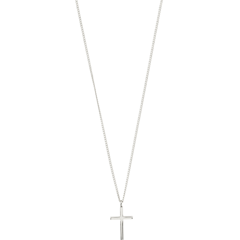 pilgrim daisy silver cross pendant necklace