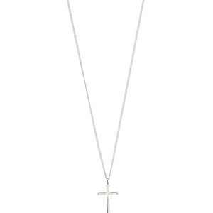 pilgrim daisy silver cross pendant necklace