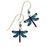 holly yashi dragonfly dreams gold turquoise earring niobium