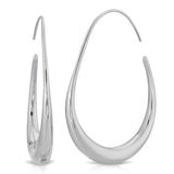 elizabeth stone silver fluid hoop earring